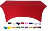 Red Rectangular Stretch Spandex Table Cover