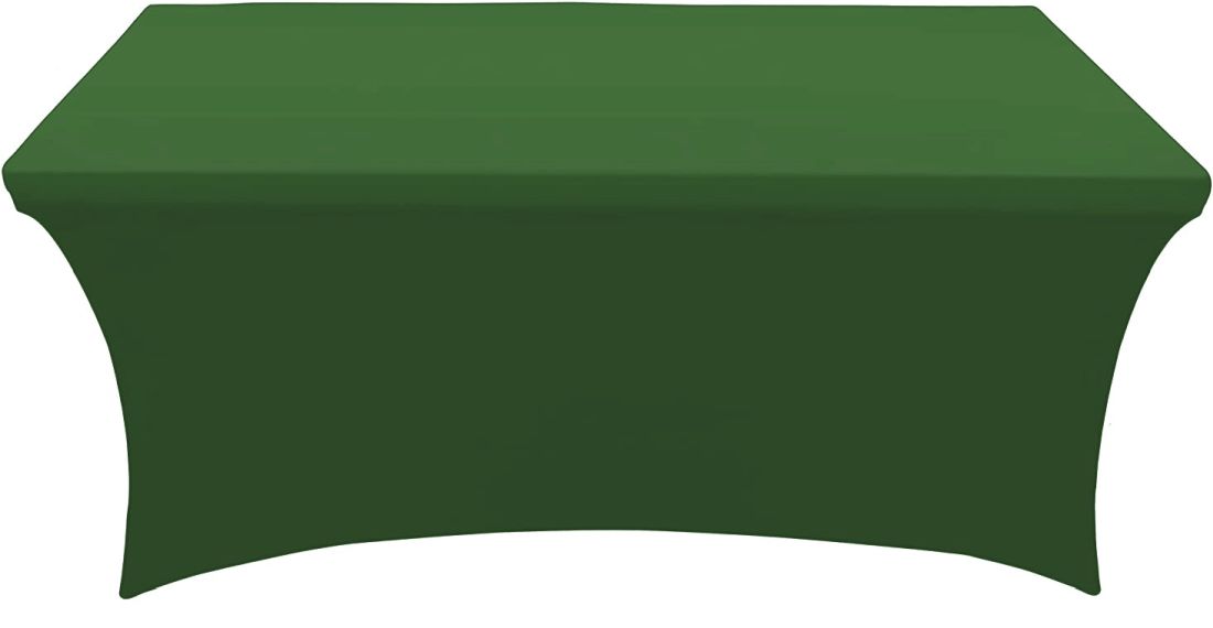 Green Rectangular Stretch Spandex Table Cover