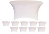 White Color 10 Pack Round Table Covers