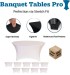 White Color 10 Pack Round Table Covers Features
