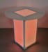 30 Inch Round LED Glow Table with Light Up Column Base