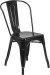 Black Outdoor Metal Retro Industrial Side Chair
