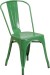 Green Outdoor Metal Retro Industrial Side Chair