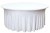 60 inch Round White Wavy Table Cover
