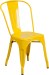 Yellow Outdoor Metal Retro Industrial Side Chair
