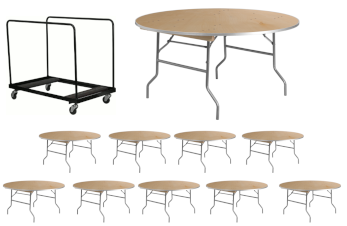 10 Pack 60 inch round tables
