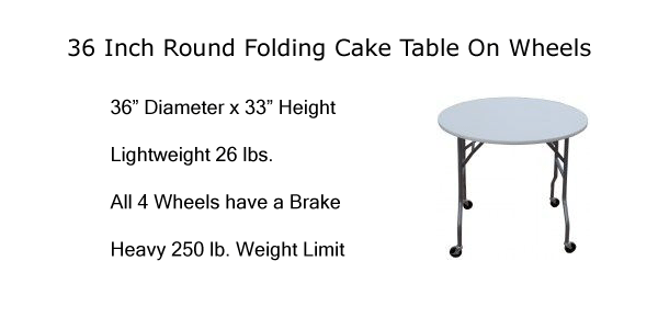 Round Folding Cake Table