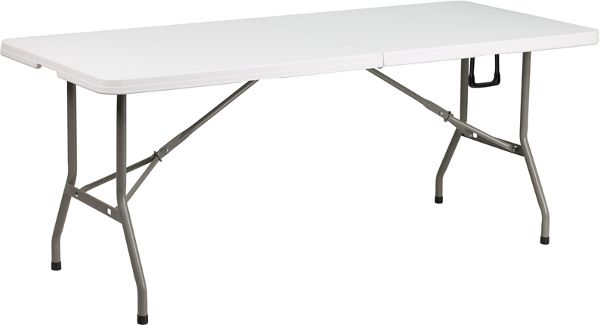 Sandusky Lee FPT7230-WV2 Commercial Fold in Half Utility Table 6 72 Width White 30 Length 29 Height