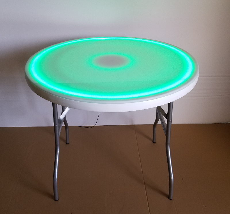36 Inch Round Led Glow Top Folding Table, 36 Inch Round Tables