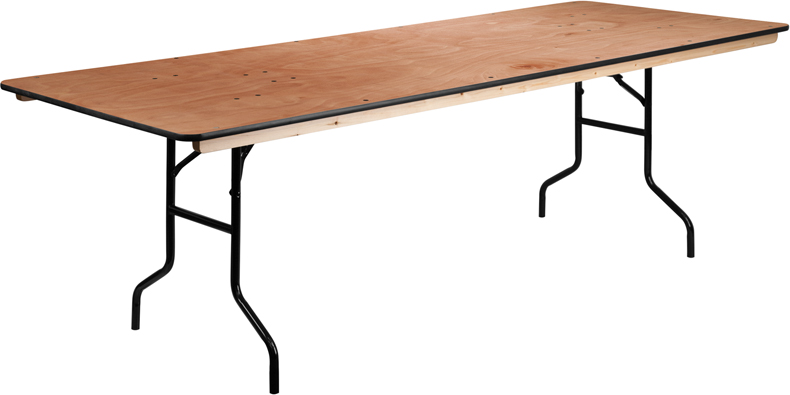 8 Foot Long Folding Plywood Table, How Wide Are 8 Ft Banquet Tables