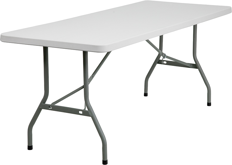 30x72 Rectangular 6 Foot Long Plastic Folding Table