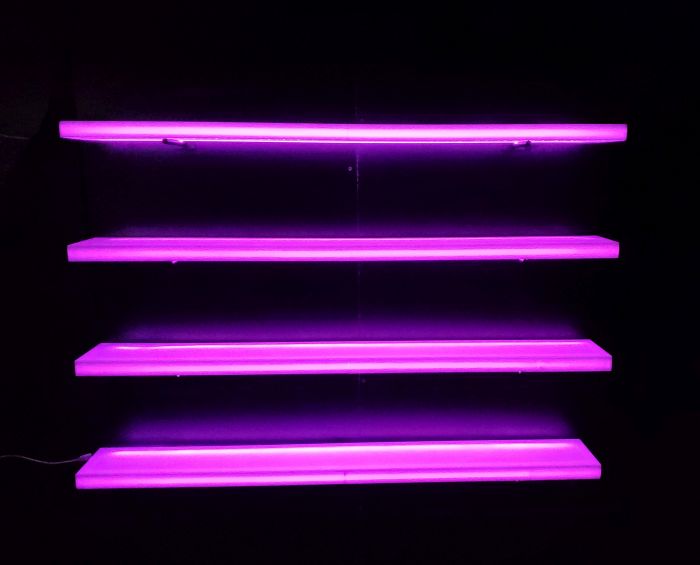 Wall Display Shelving 32” Floating Display Shelf with LED color changing lights 