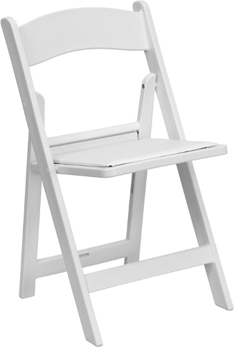 White Resin Outdoor Folding Garden Chair
