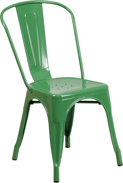 Outdoor Retro Industrial Chair Metal Side