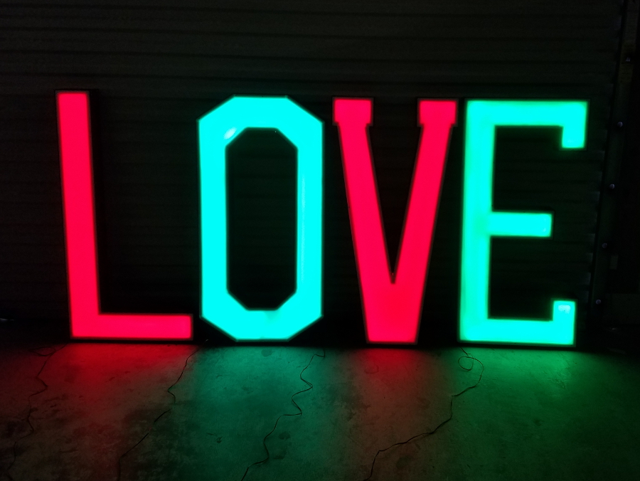 LED Giant Light Up Letters Custom Sizes Available