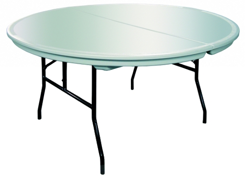 72 Round Heavy Duty Plastic Folding Table, 72 In Round Table