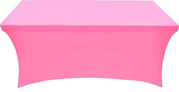 Pink 30x96 8 Foot Stretch Spandex Table Cover