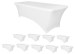 White  Color 10 Pack Rectangular Table Covers