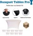 White Color 10 Pack Round Table Covers