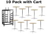 10 Pack Highboy Tables and Table Cart