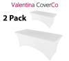 2 Pack White Rectangular Table Covers