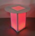 30 Inch Round LED Glow Table with Light Up Column Base