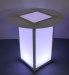 30 Inch Round LED Glow Table with Light Up Column Base
