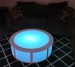 40 Inch Round lluminated LED Coffee Table