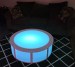 37 Inch Diameter Round lluminated LED Coffee Table