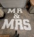 MR & MRS Large White Wood Letters DIY SET