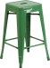 Green Metal Backless 24 Inch