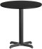 Black 24 Inch Round Commercial Table with Laminate Top