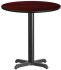 Mahogany 24 Inch Round Commercial Table with Laminate Top