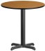 Natural 24 Inch Round Commercial Table with Laminate Top