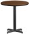 Walnut 24 Inch Round Commercial Table with Laminate Top