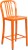 Orange Metal Counter Height Patio Bar Stool