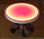 24 Inch Round LED Illuminated Glow Top Portable Coffee Table