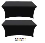 Black Color 2 Pack Table Covers