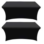 Black Color 2 Pack Table Covers