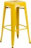 Yellow  Metal Backless Bar Stool