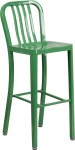 Green Outdoor Metal Bar Stool