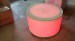 30 Inch Round Light Up LED Glow Coffee Table Red