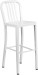 White Outdoor Metal Bar Stool