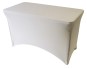 30x48 4 Foot Ivory Fitted Spandex Table Cover