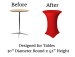 4 Pack 30 x 42 Spandex Fitted Stretch Highboy Table Covers RED