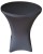 32 Round x 43 Inch Tall Height Black Stretch Fitted Spandex Cover for Folding Bar Tables