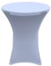 32 Round x 43 Inch Tall Height White Stretch Fitted Spandex Cover for Folding Bar Tables