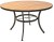 48 Round Resin Teak Table w/ Black Frame