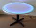 48 Inch Diameter Round LED Glow Table w/ Cast Iron Base