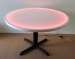 48 Inch Diameter Round LED Glow Table w/ Cast Iron Base